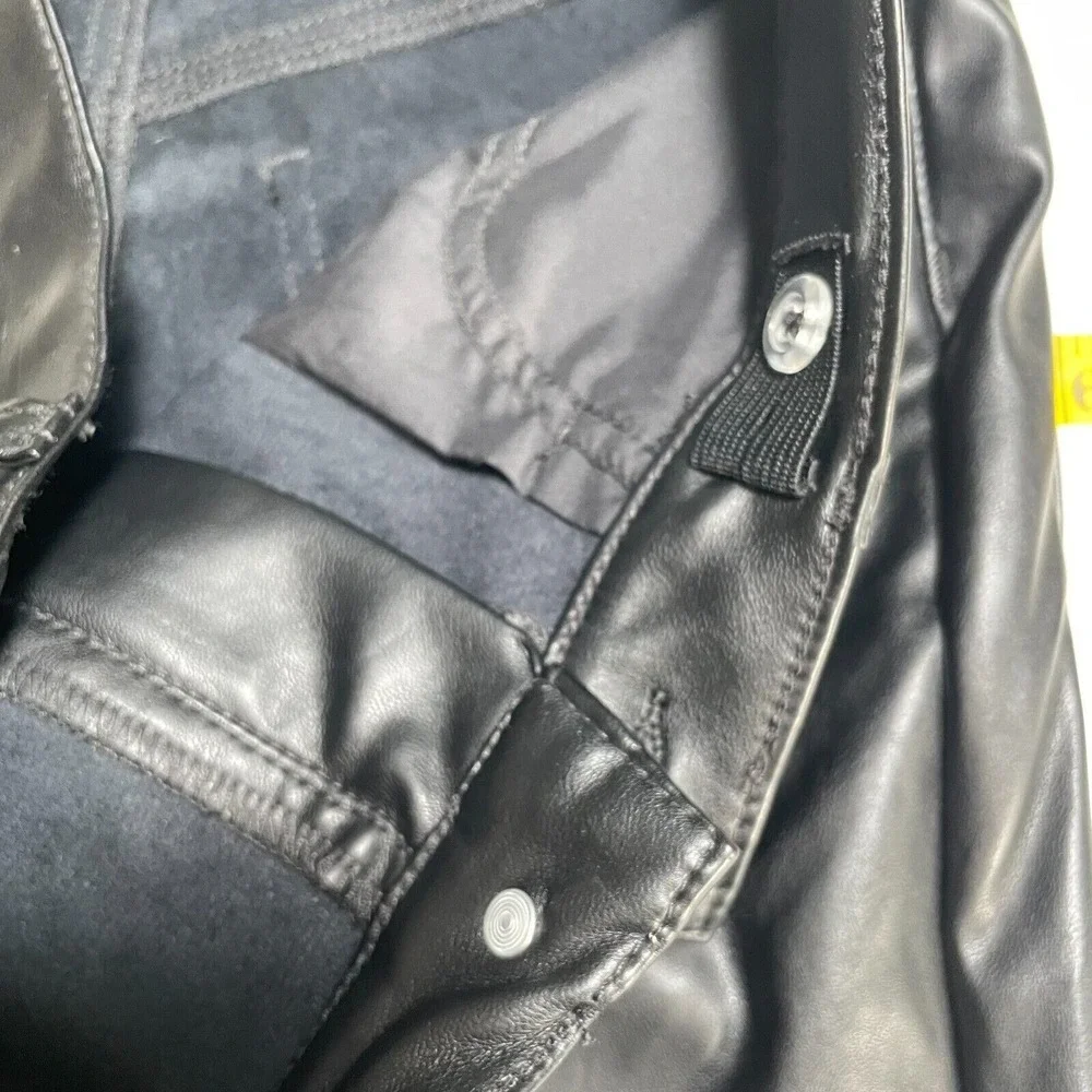 Old Navy High Rise Flare Pants Girls 18 Black Faux Leather New